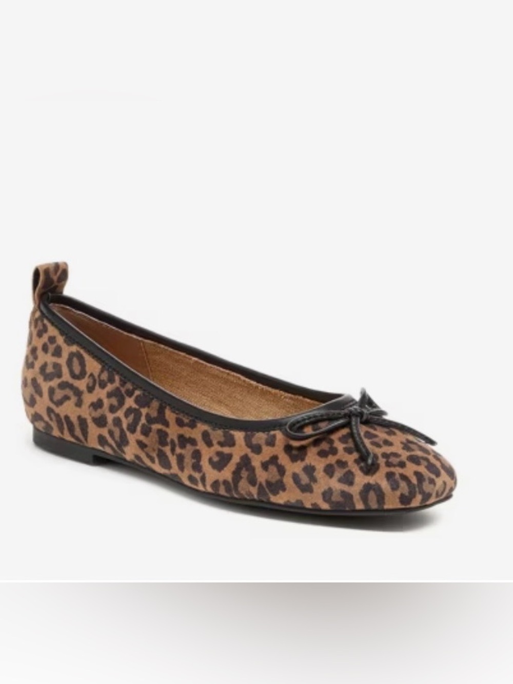 Kelsi Dagger Leopard Print Bow Ballet Flat - Brown & Black